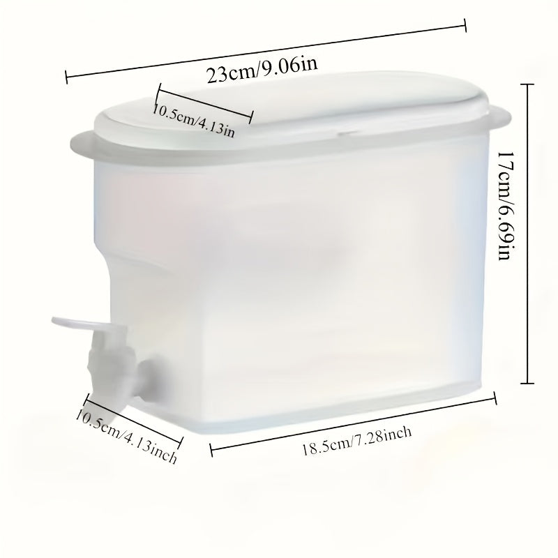 Large Capacity Fridge Cold Kettle with Faucet | Plastic Beverage Dispenser with Tap for Iced Juice, Fruit Tea & Lemonade | Leak-Proof Drink Container for Fridge & Party
